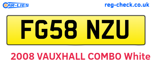FG58NZU are the vehicle registration plates.