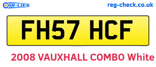FH57HCF are the vehicle registration plates.