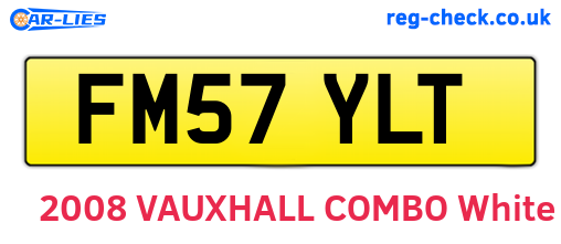 FM57YLT are the vehicle registration plates.