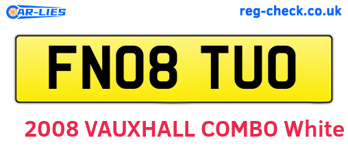 FN08TUO are the vehicle registration plates.
