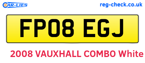 FP08EGJ are the vehicle registration plates.