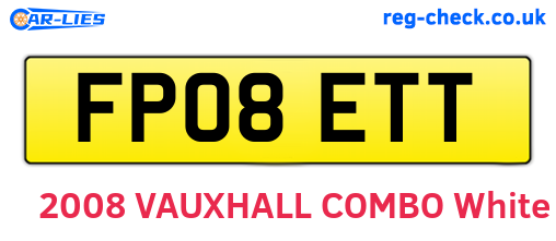 FP08ETT are the vehicle registration plates.