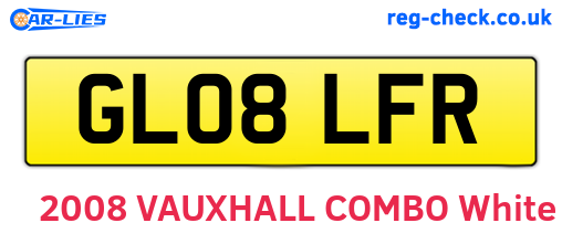 GL08LFR are the vehicle registration plates.