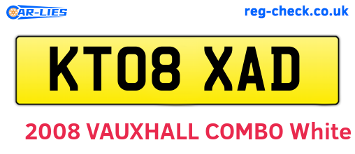 KT08XAD are the vehicle registration plates.