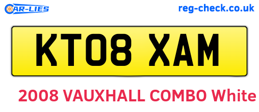 KT08XAM are the vehicle registration plates.