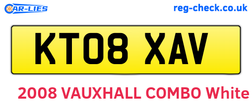 KT08XAV are the vehicle registration plates.