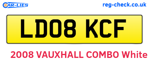 LD08KCF are the vehicle registration plates.