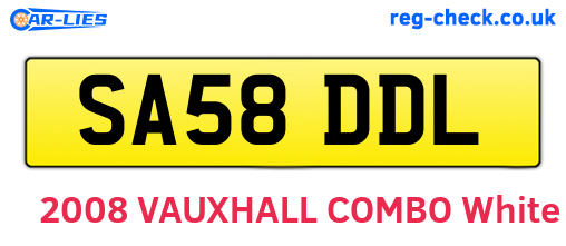 SA58DDL are the vehicle registration plates.