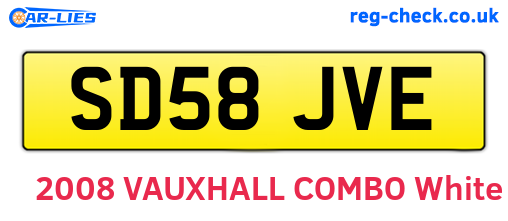 SD58JVE are the vehicle registration plates.