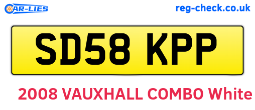 SD58KPP are the vehicle registration plates.