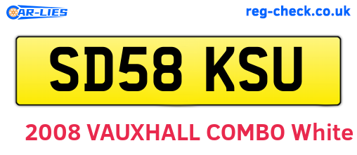 SD58KSU are the vehicle registration plates.