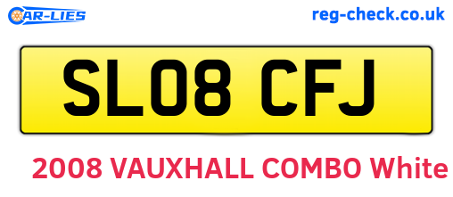 SL08CFJ are the vehicle registration plates.