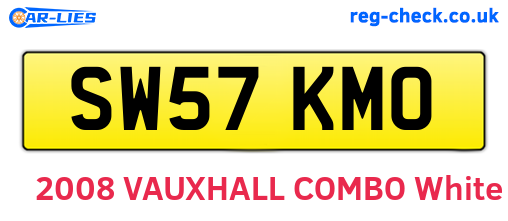 SW57KMO are the vehicle registration plates.