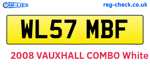 WL57MBF are the vehicle registration plates.