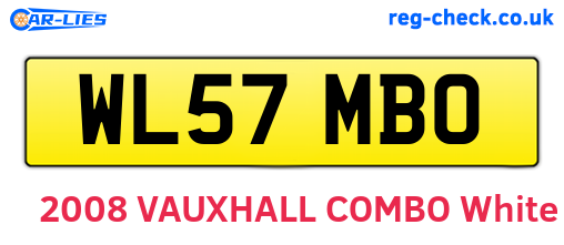 WL57MBO are the vehicle registration plates.