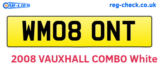 WM08ONT are the vehicle registration plates.