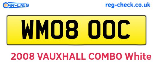 WM08OOC are the vehicle registration plates.