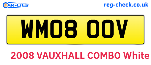 WM08OOV are the vehicle registration plates.