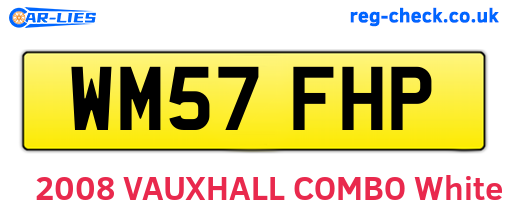 WM57FHP are the vehicle registration plates.