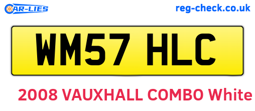WM57HLC are the vehicle registration plates.