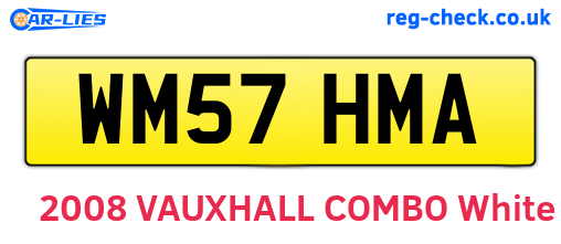 WM57HMA are the vehicle registration plates.
