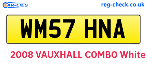 WM57HNA are the vehicle registration plates.