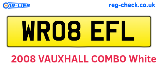 WR08EFL are the vehicle registration plates.