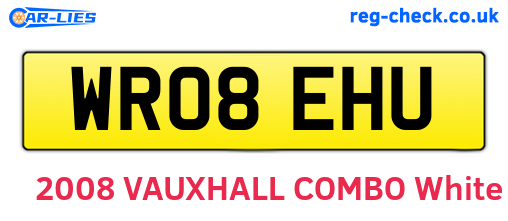 WR08EHU are the vehicle registration plates.