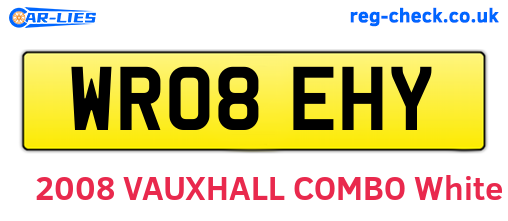 WR08EHY are the vehicle registration plates.