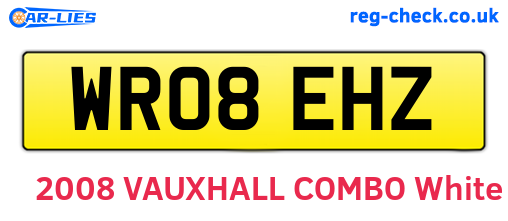 WR08EHZ are the vehicle registration plates.