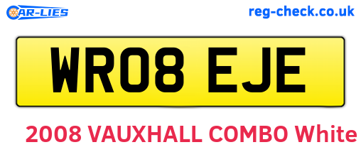 WR08EJE are the vehicle registration plates.
