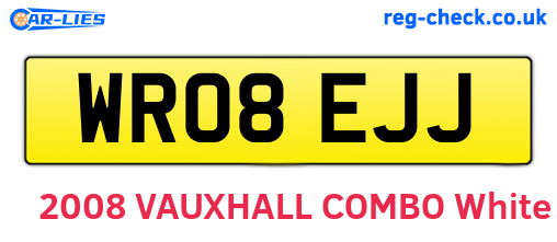 WR08EJJ are the vehicle registration plates.