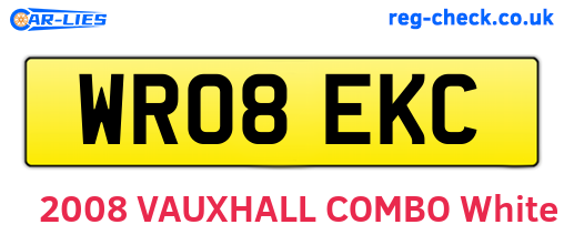 WR08EKC are the vehicle registration plates.