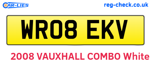 WR08EKV are the vehicle registration plates.