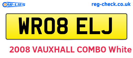 WR08ELJ are the vehicle registration plates.