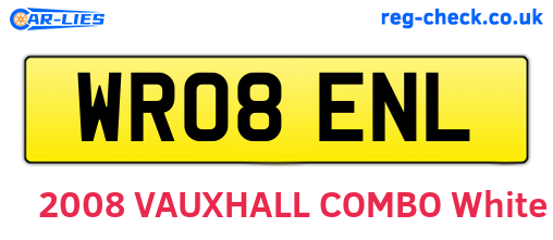 WR08ENL are the vehicle registration plates.