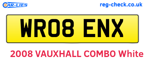 WR08ENX are the vehicle registration plates.