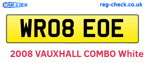 WR08EOE are the vehicle registration plates.
