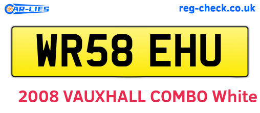 WR58EHU are the vehicle registration plates.
