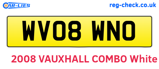 WV08WNO are the vehicle registration plates.