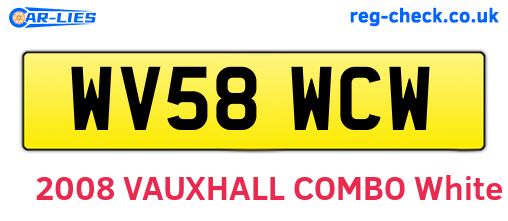 WV58WCW are the vehicle registration plates.