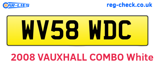 WV58WDC are the vehicle registration plates.