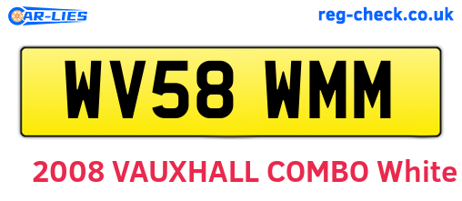 WV58WMM are the vehicle registration plates.