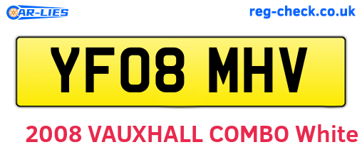 YF08MHV are the vehicle registration plates.