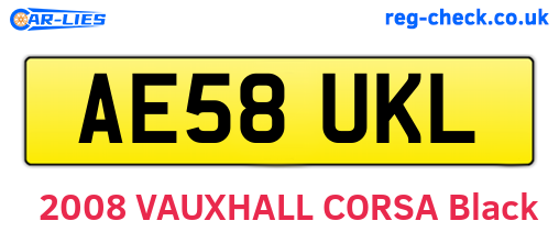 AE58UKL are the vehicle registration plates.