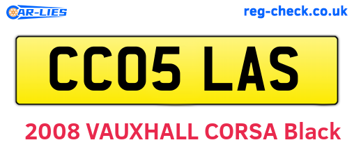 CC05LAS are the vehicle registration plates.