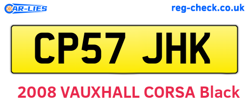 CP57JHK are the vehicle registration plates.