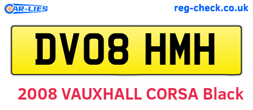 DV08HMH are the vehicle registration plates.
