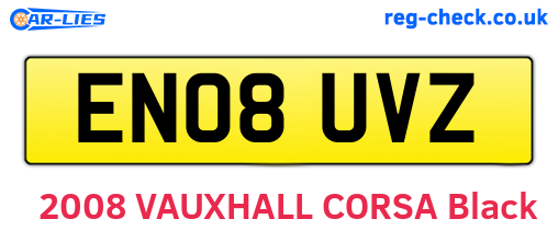 EN08UVZ are the vehicle registration plates.