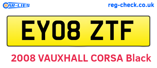 EY08ZTF are the vehicle registration plates.